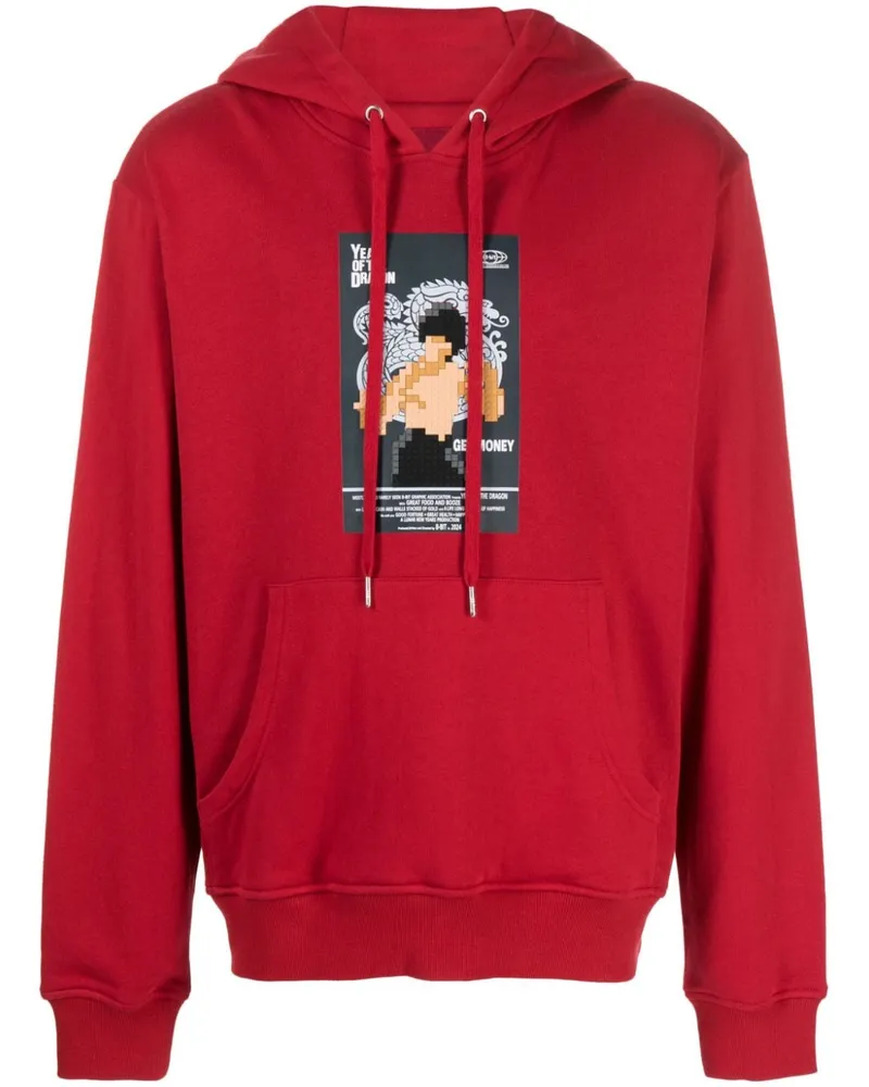 Mostly Heard Rarely Seen Year of the Dragon Hoodie aus Baumwolle - Rot Rot