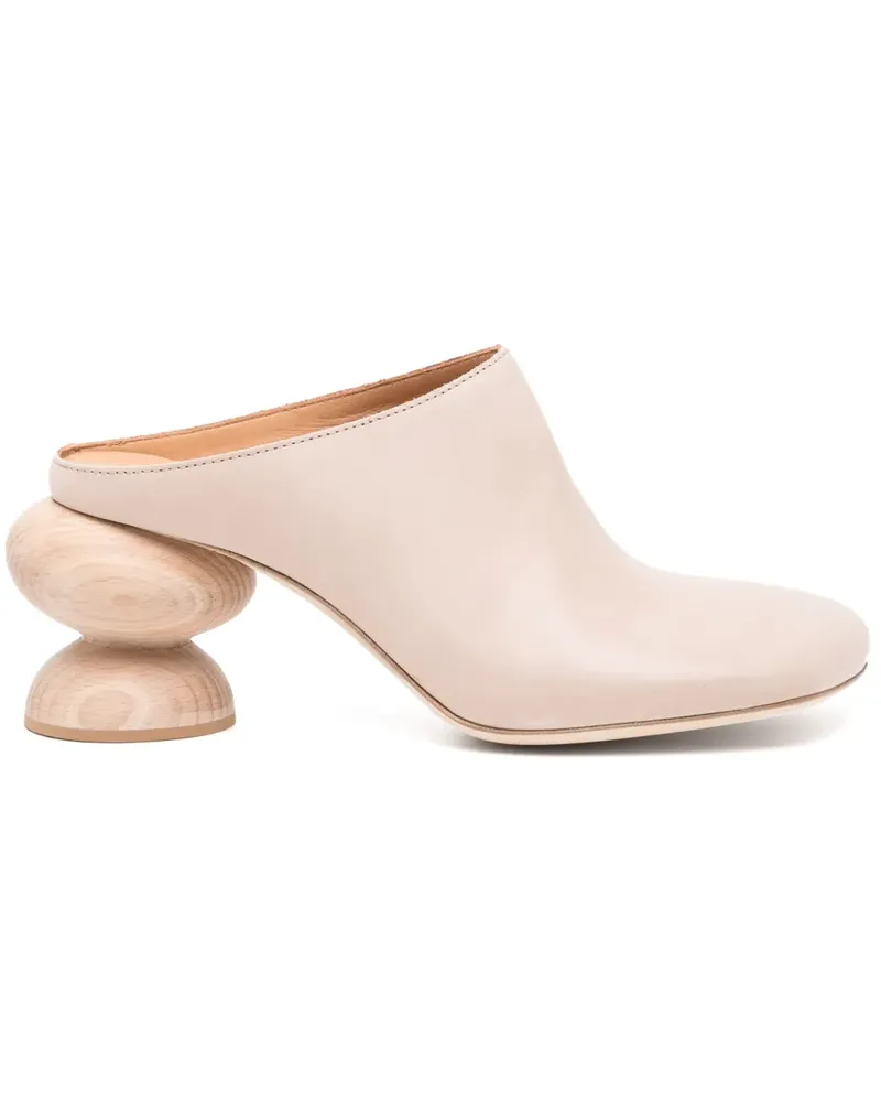Uma Wang Mules mit Schmucksteinen 75mm - Nude Nude
