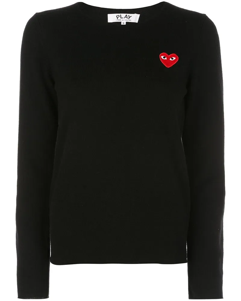 Comme des Garçons Pullover mit Herz-Patch Schwarz