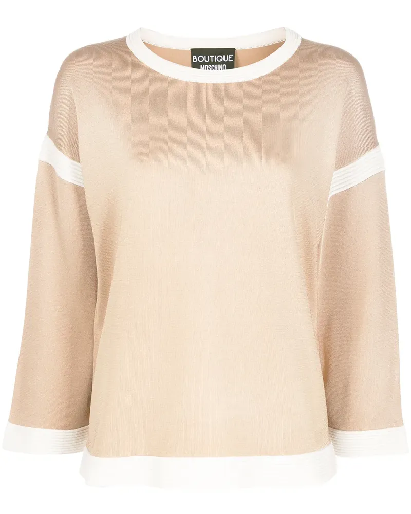 Moschino Pullover mit Kontrastdetail - Nude Nude