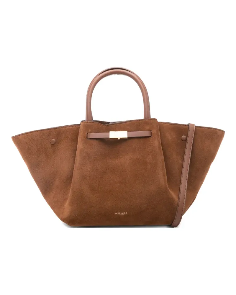 DeMELLIER Midi New York suede tote bag - Braun Braun