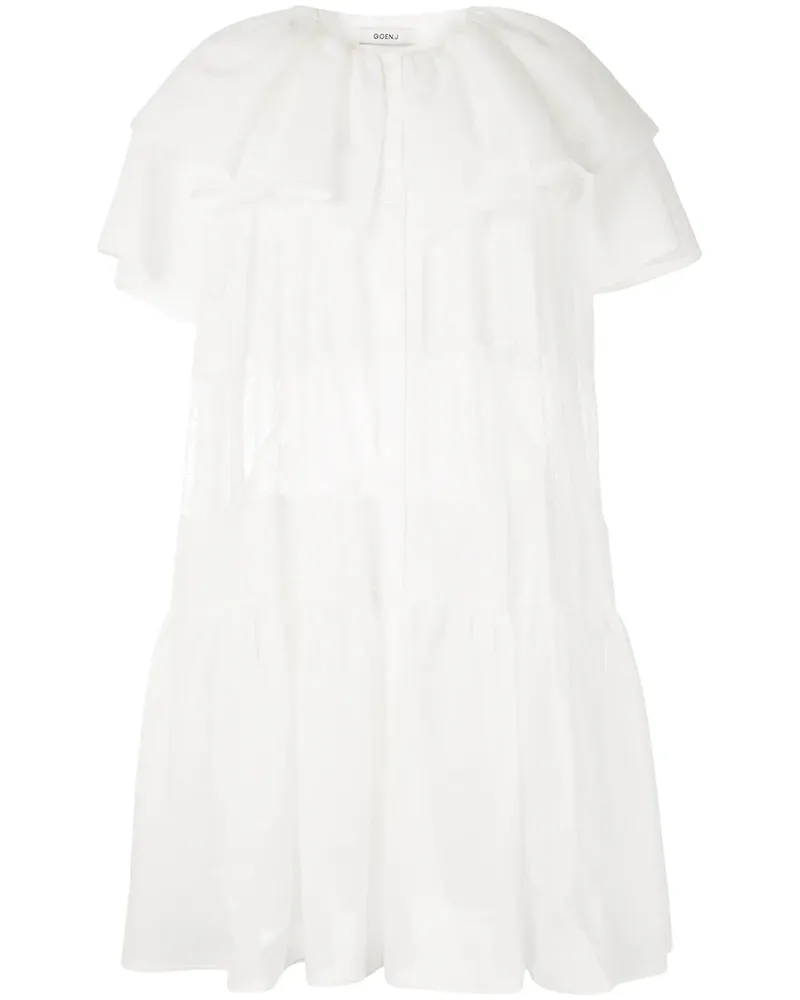 GOEN.J Gestuftes Minikleid - Weiß Weiß