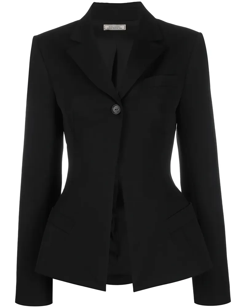 Nina Ricci Strukturierter Blazer - Schwarz Schwarz