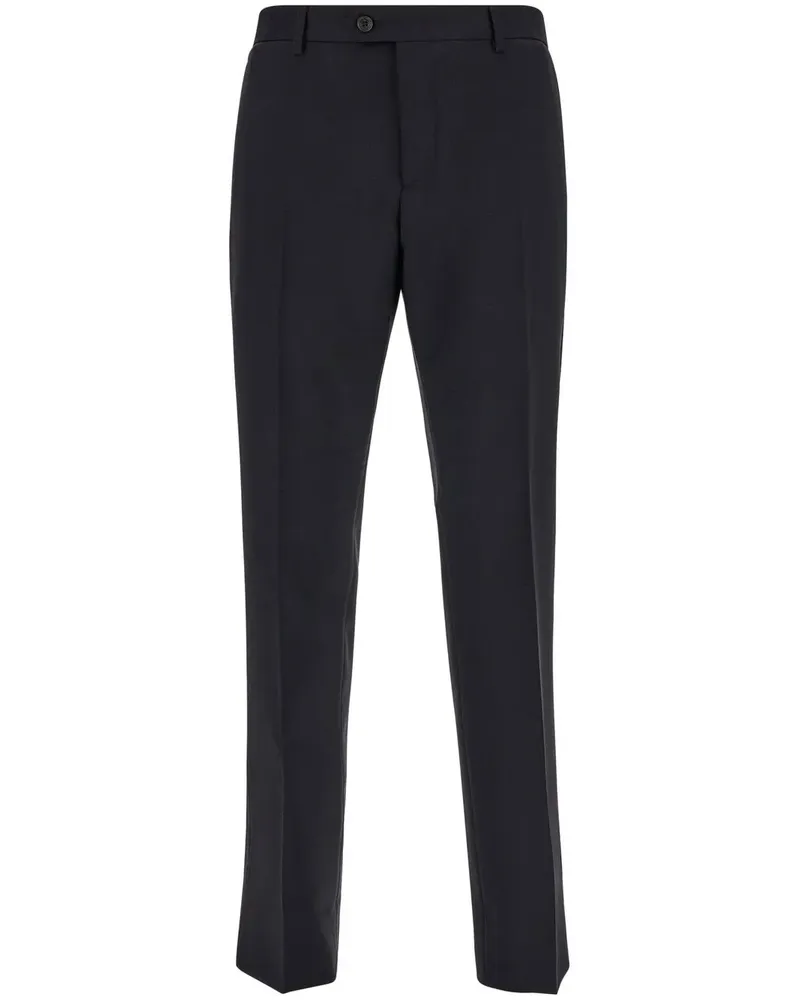 Ferragamo Halbhohe Straight-Leg-Hose - Schwarz Schwarz