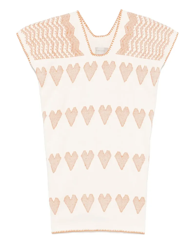 Pippa Holt Minikleid mit Herzmuster - Nude Nude