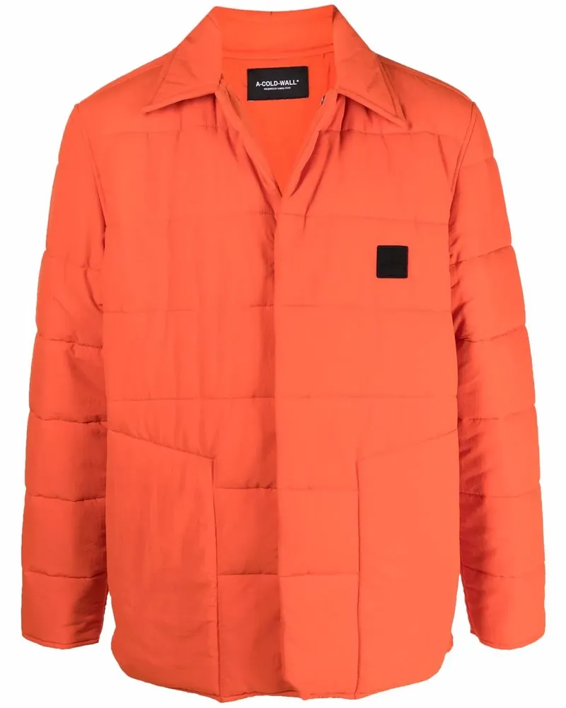 ACW* Gefütterte Jacke mit Logo-Patch - Orange Orange