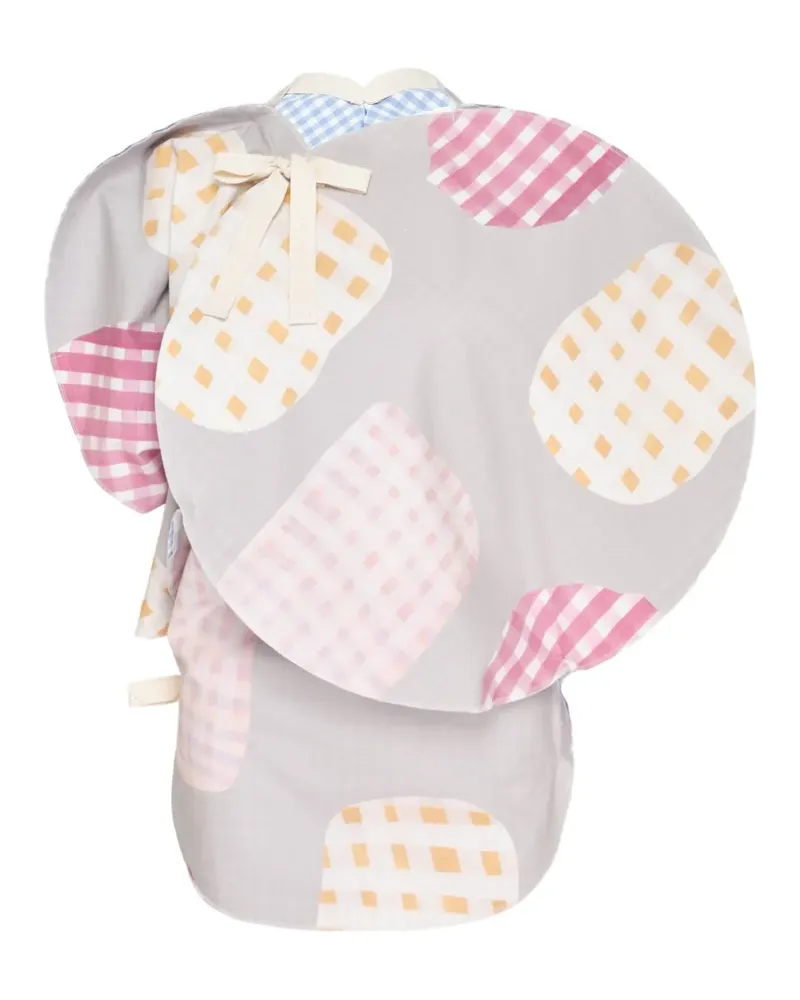Comme des Garçons Oberteil mit Vichy-Karo - Grau Grau