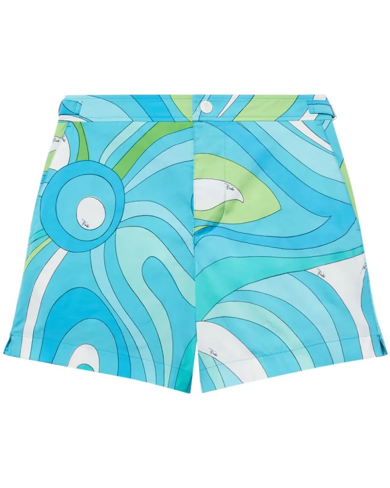 Emilio Pucci Badeshorts mit Marmo-Print - Blau Blau