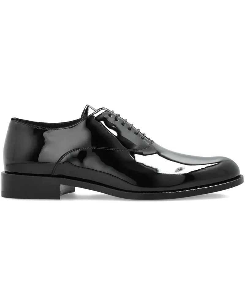 Giorgio Armani Schnürschuhe aus Lackleder - Schwarz Schwarz