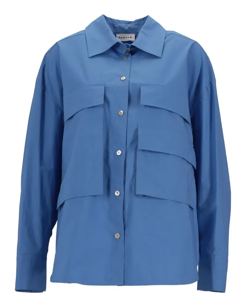 P.A.R.O.S.H. P.A.R.O H. chest-pocket long-sleeve shirt - Blau Blau