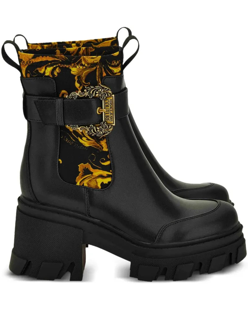 Versace Jeans Stiefel mit Schnalle - Schwarz Schwarz