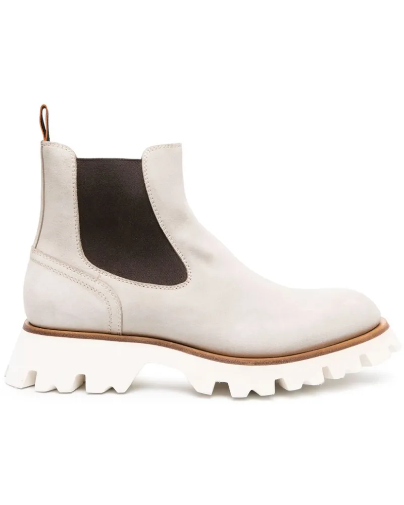 Santoni Chelsea-Boots aus Wildleder Nude