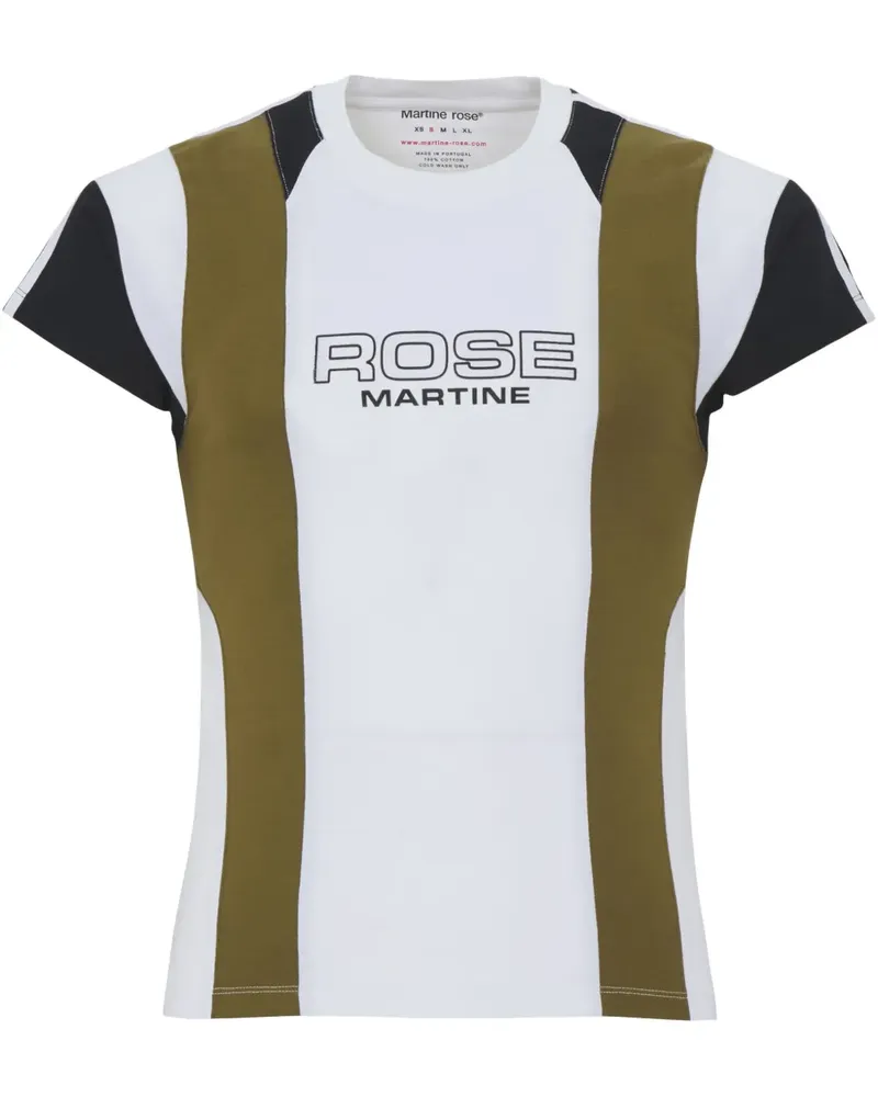 Martine Rose T-Shirt in Colour-Block-Optik - Weiß Weiß