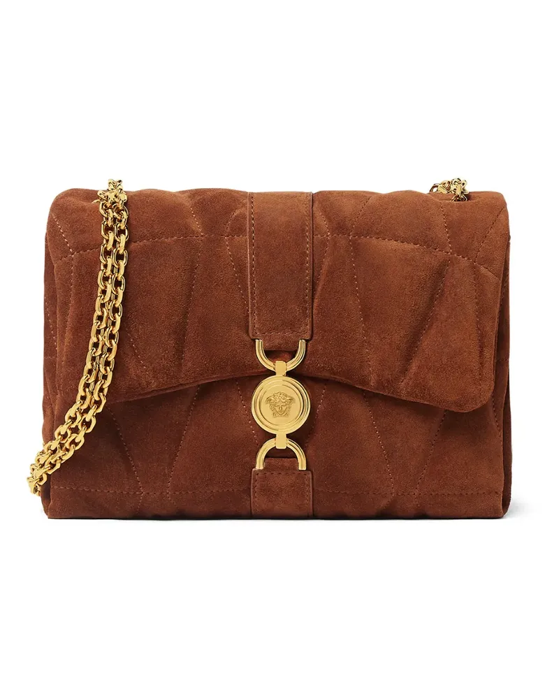 Versace Gesteppte Umhängetasche - Braun Braun