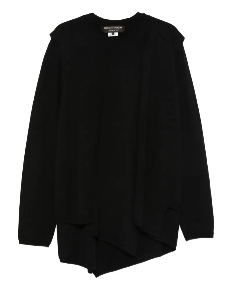 Comme des Garçons Asymmetrischer Pullover - Schwarz Schwarz