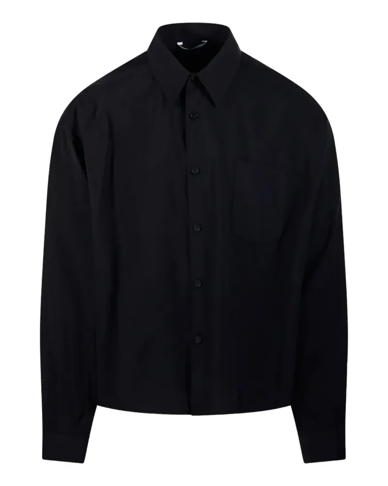 Hevò pocket button shirt - Schwarz Schwarz