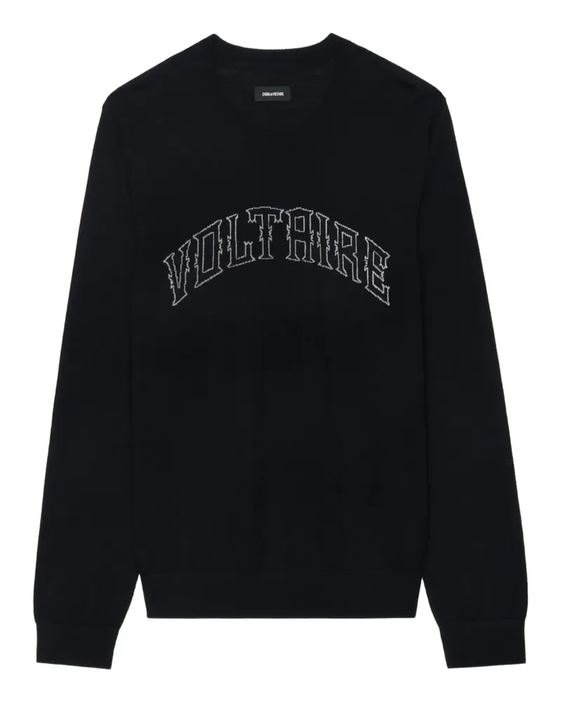 Zadig & Voltaire Pullover mit Logo - Schwarz Schwarz