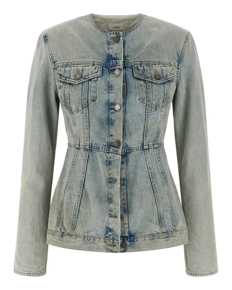 Haikure long-sleeve buttoned jacket - Blau Blau