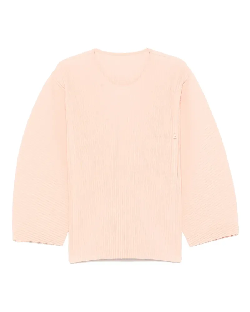 Issey Miyake Plissiertes T-Shirt - Orange Orange