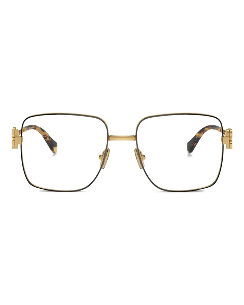 Miu Miu Brille mit eckigem Gestell - Schwarz Schwarz