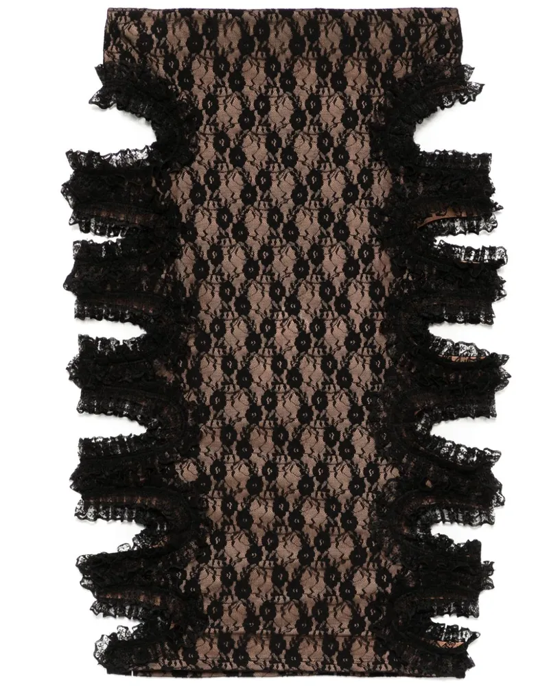 Self-Portrait x Christopher Kane Midirock mit Cut-Out - Schwarz Schwarz