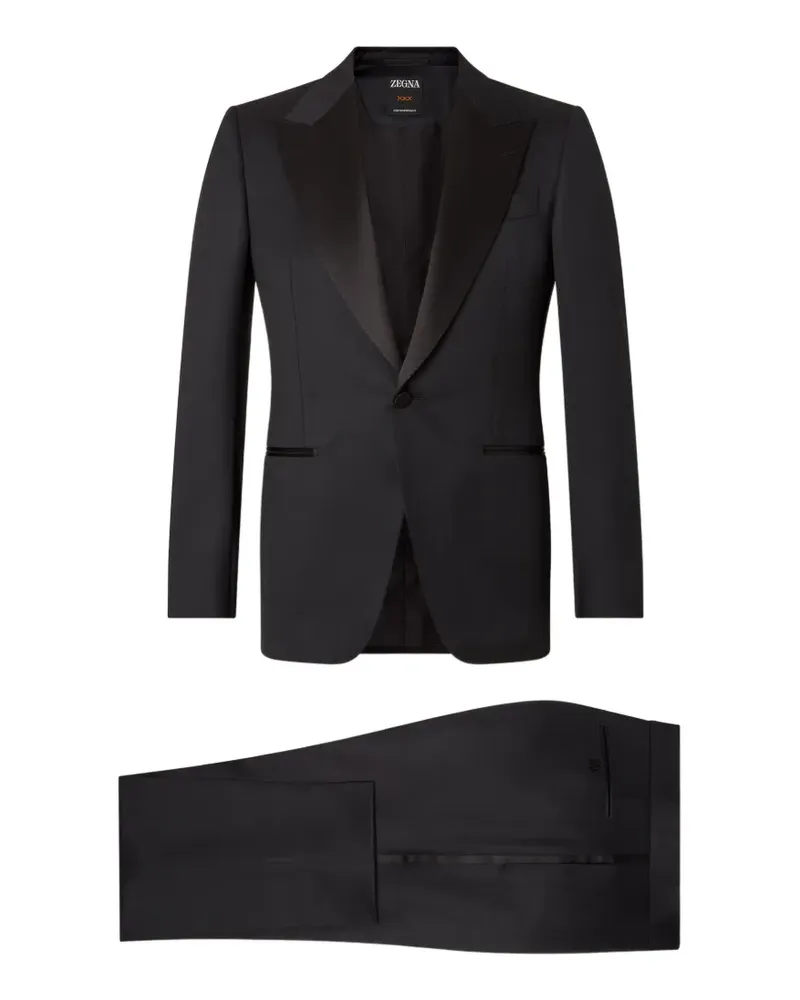Ermenegildo Zegna black Trofeo 120mila wool and mohair evening suit - Schwarz Schwarz