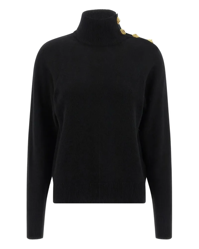 Balmain coin-button high-neck sweater - Schwarz Schwarz
