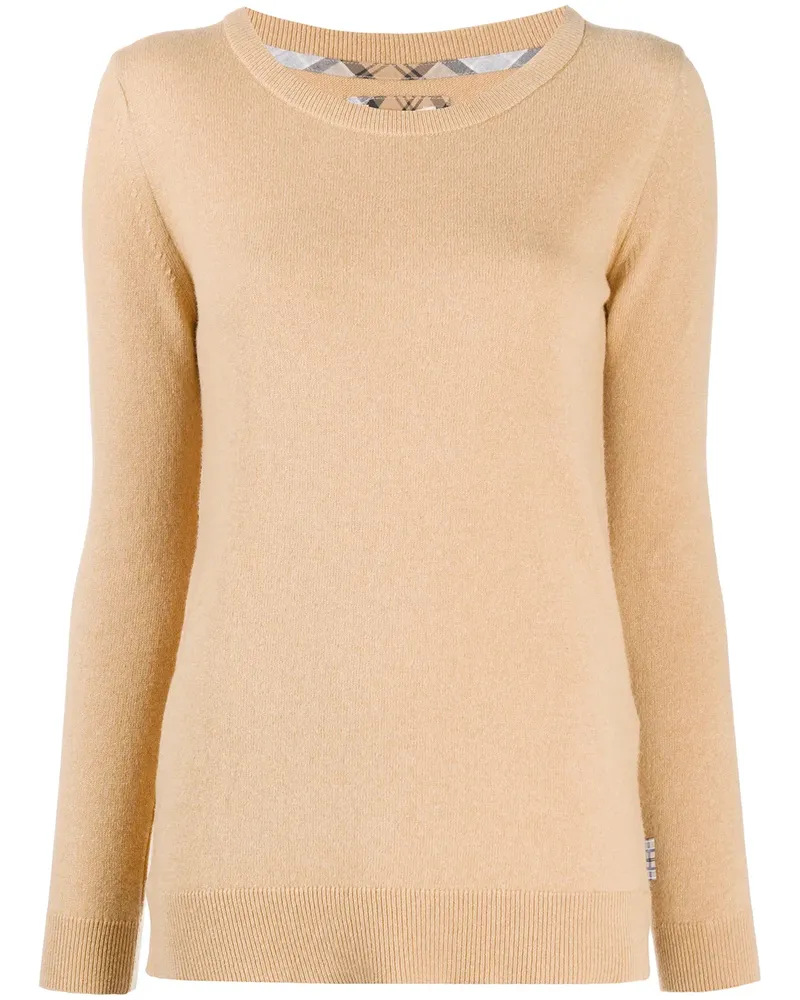 Barbour Pullover mit rundem Ausschnitt - Nude Nude
