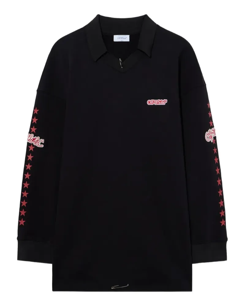 OFF-WHITE Star Poloshirt - Schwarz Schwarz