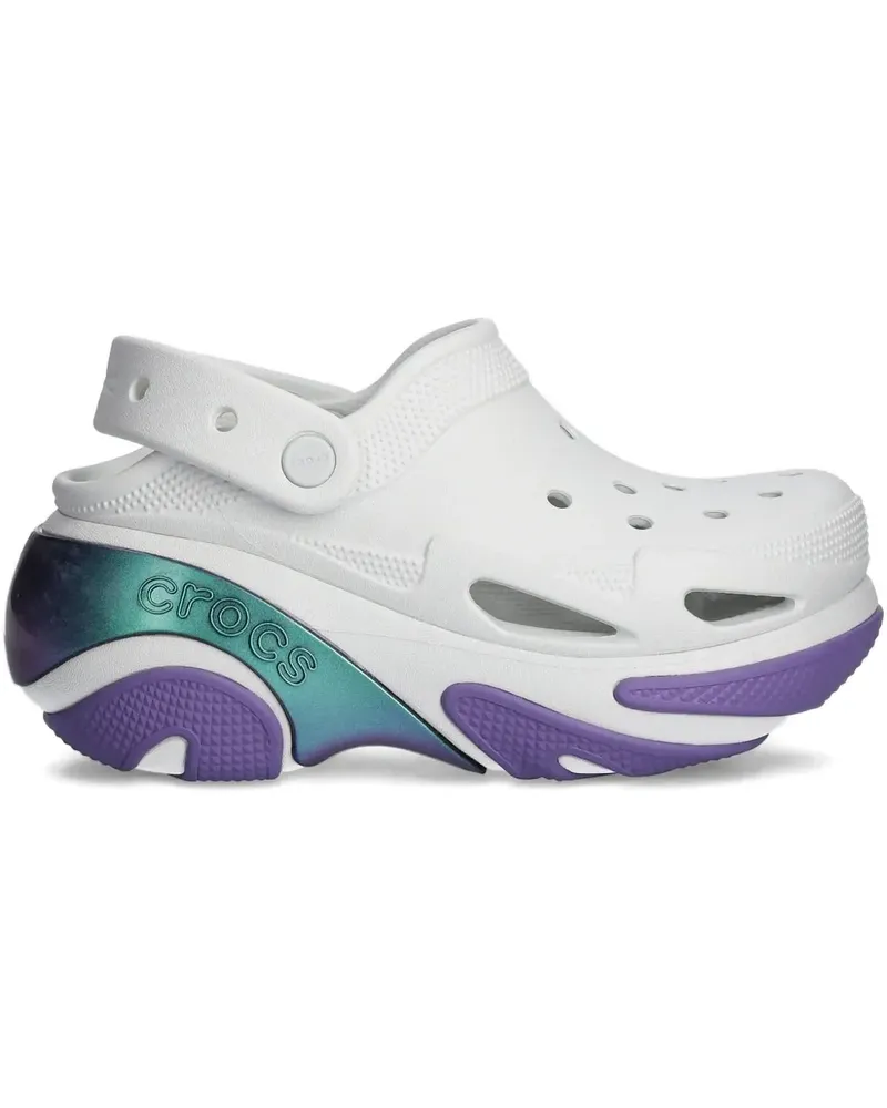 Crocs Bubble Crush Clog Plateau-Schuhe - Weiß Weiß