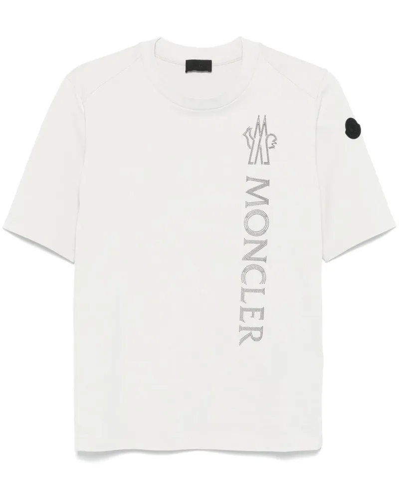 Moncler T-Shirt mit Logo-Applikation - Weiß Weiß