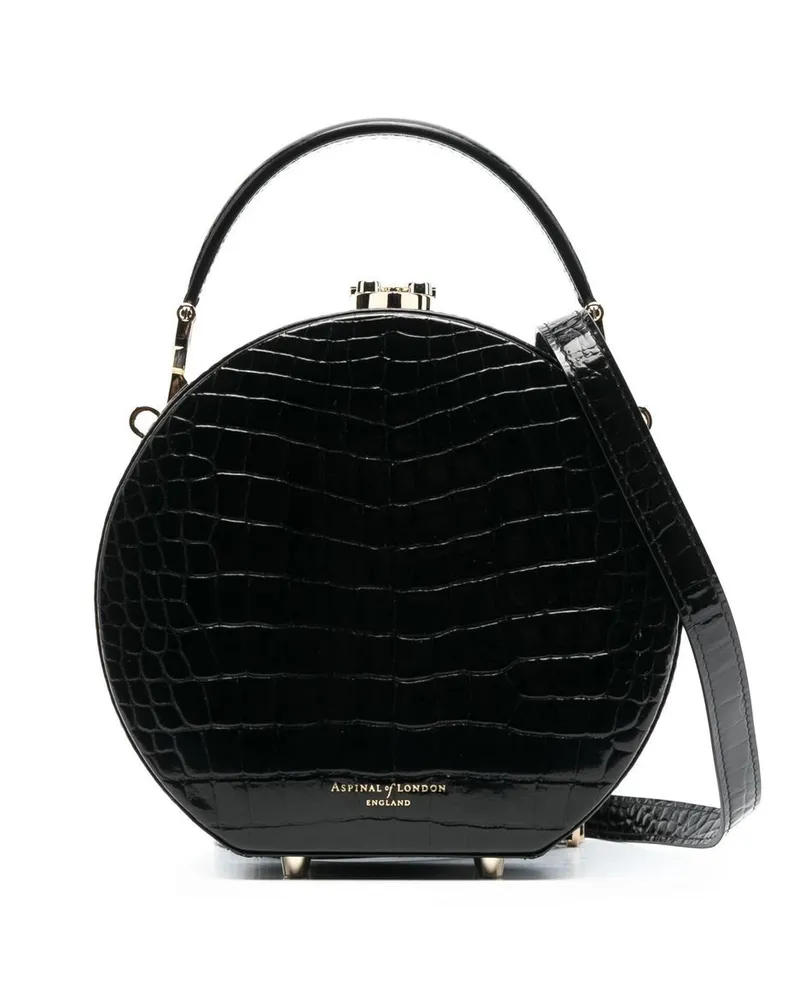 Aspinal of London Hat Box Tasche - Schwarz Schwarz