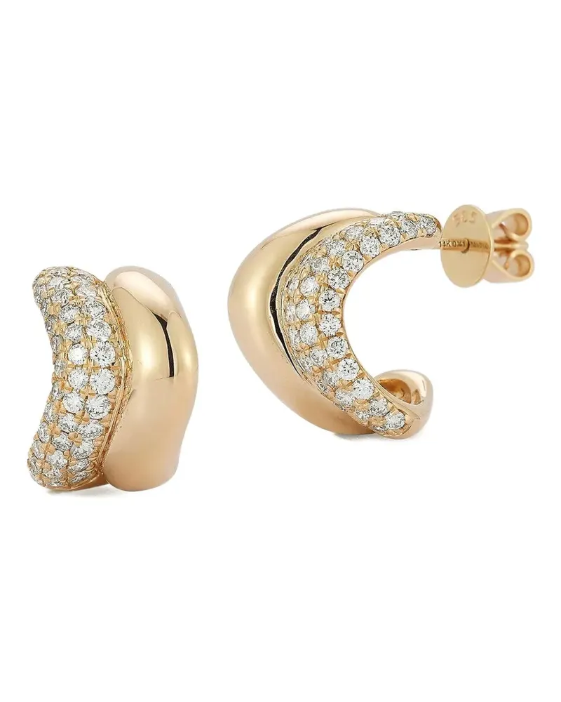 Dana Rebecca Designs 14kt Cynthia Rose Gelbgoldohrringe mit Diamanten Gold