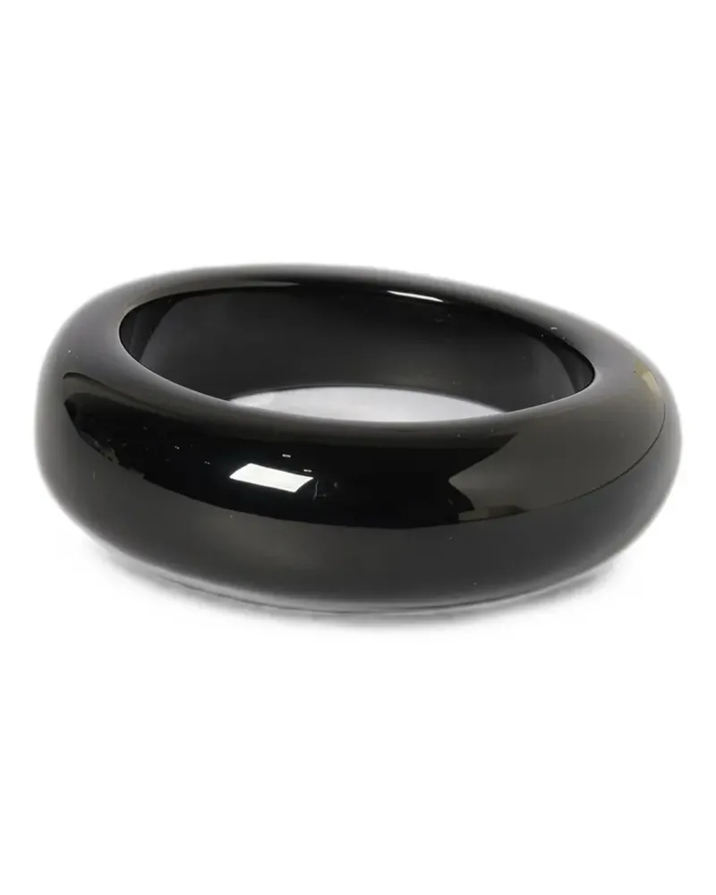 Emporio Armani asymmetric bangle - Schwarz Schwarz