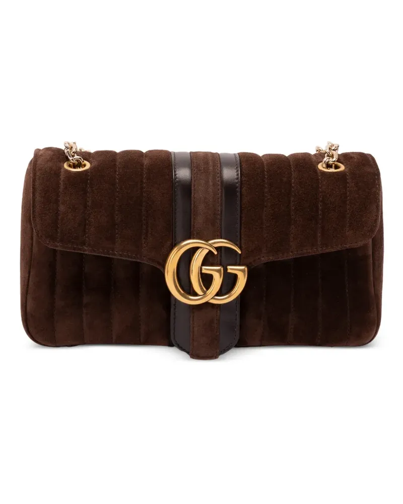 Gucci Mittelgroße Jetset GG Marmont Schultertasche - Braun Braun