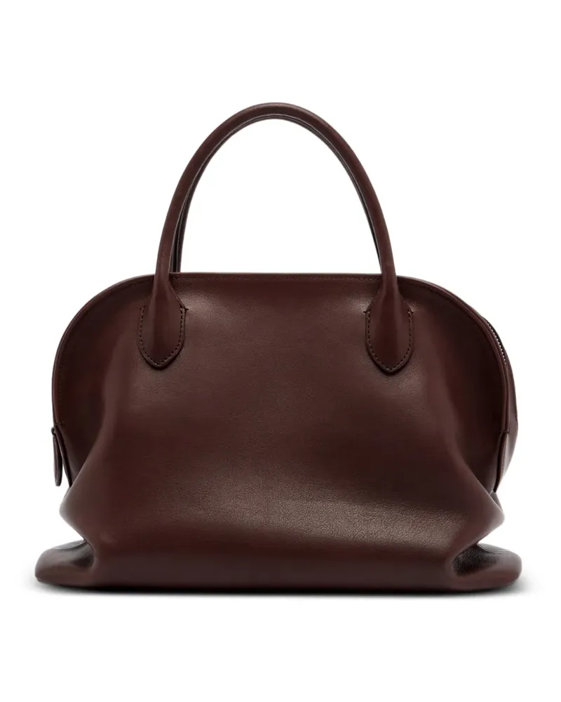 The Row 12 Agnes leather tote bag - Rot Rot