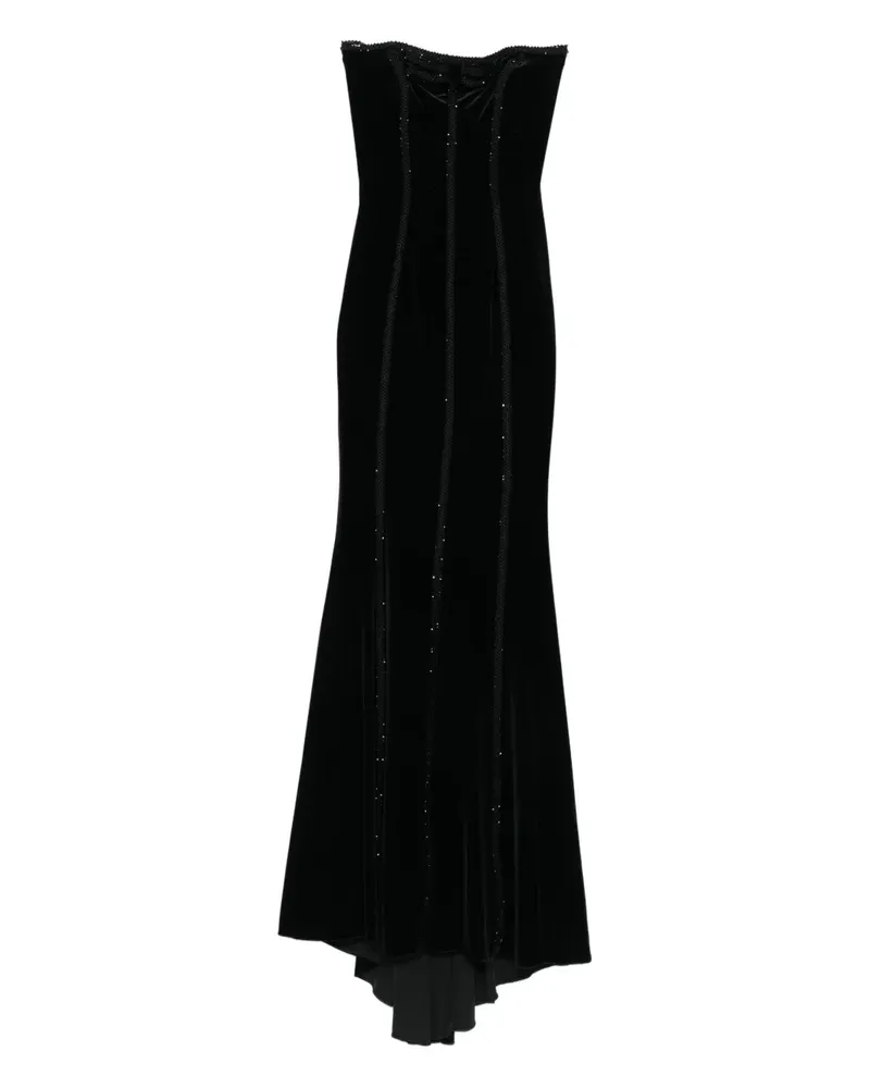 NISSA Verziertes Maxikleid - Schwarz Schwarz