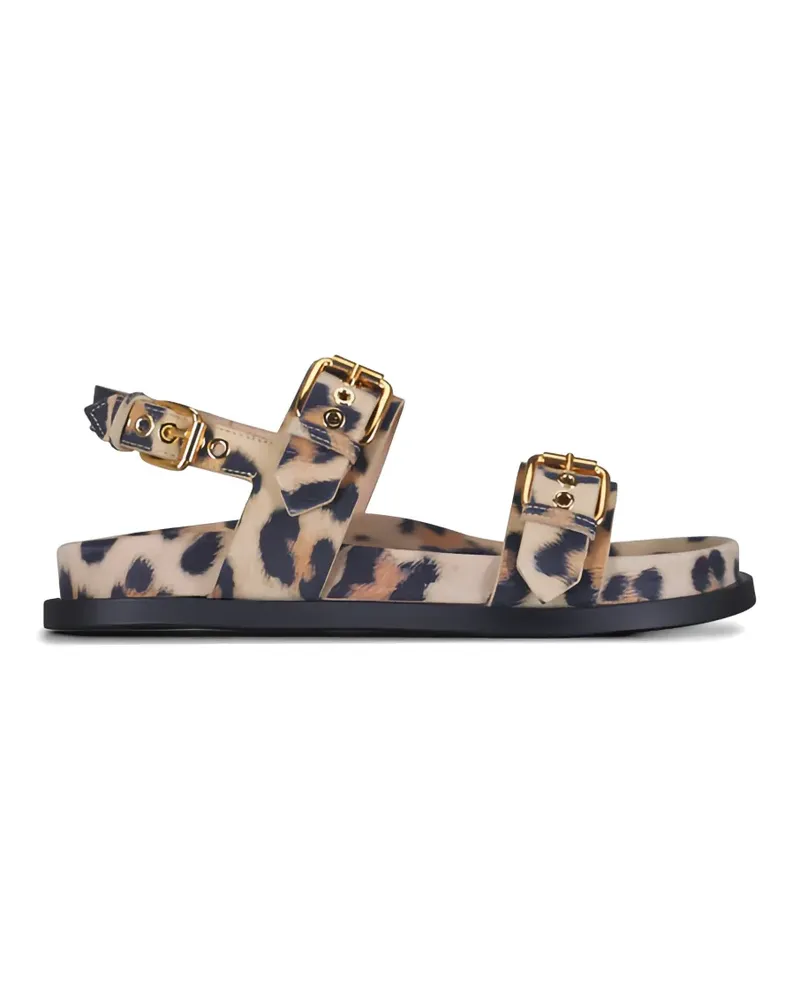 Attilio Giusti Leombruni Cristina leopard-print sandals - Nude Nude