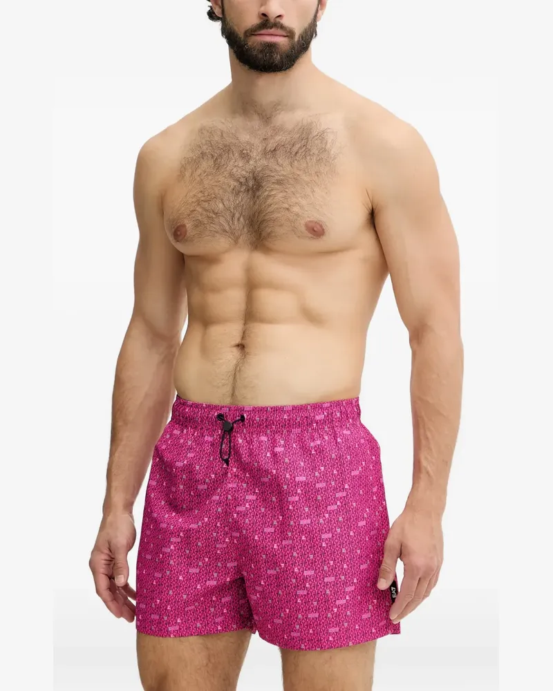 EA7 logo-print drawstring swim shorts - Rosa Rosa