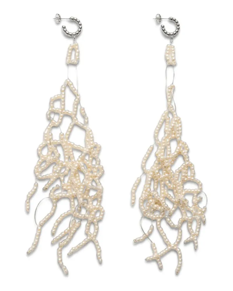 Christophe Lemaire Ohrringe mit Glasperlen - Silber Silber
