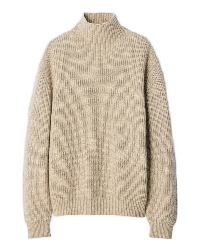 Christophe Lemaire Stehkragen-Pullover aus Yak-Alpakawolle - Nude Nude