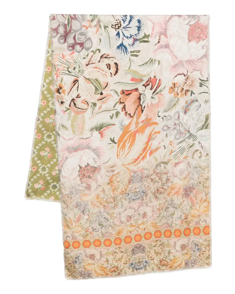 Pierre-Louis Mascia floral-print scarf - Nude Nude