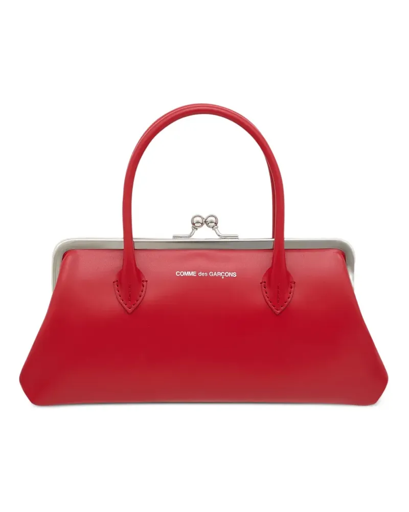Comme des Garçons large Clasp Handles leather tote bag - Rot Rot