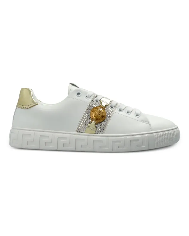 Versace Sneakers mit Medusa Greca-Muster - Weiß Weiß
