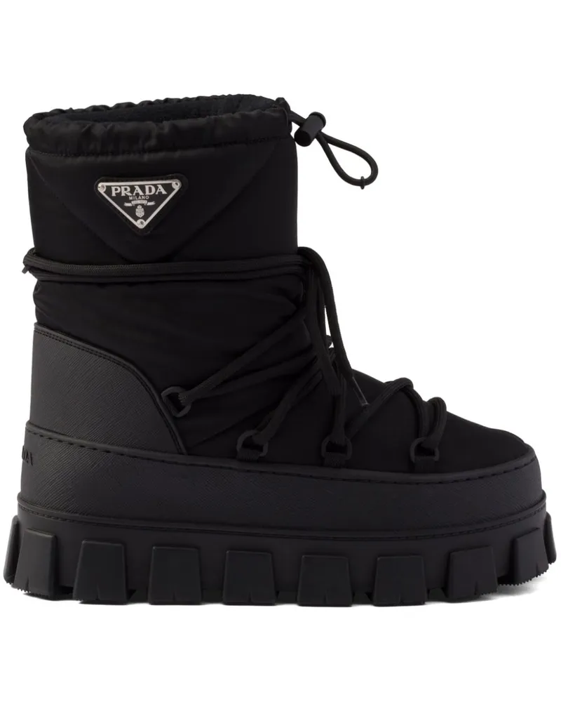 Prada Stiefel aus Re-Nylon - Schwarz Schwarz