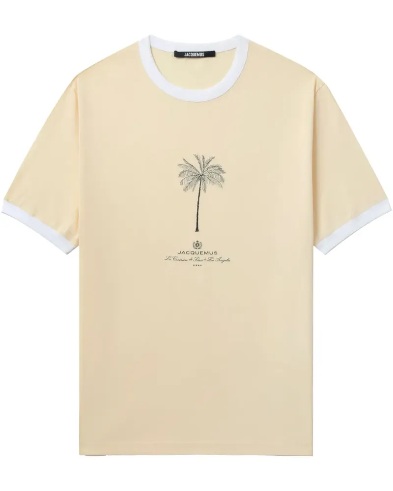 Jacquemus T-Shirt mit Logo-Print - Nude Nude