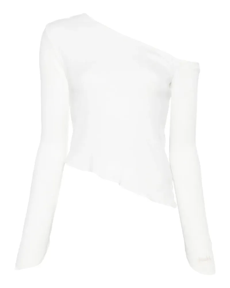 ksubi Asymmetrisches Langarmshirt - Weiß Weiß