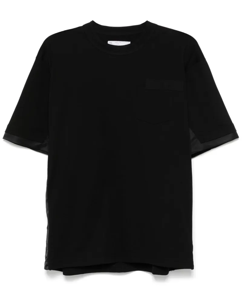 Sacai T-Shirt aus Baumwolljersey - Schwarz Schwarz