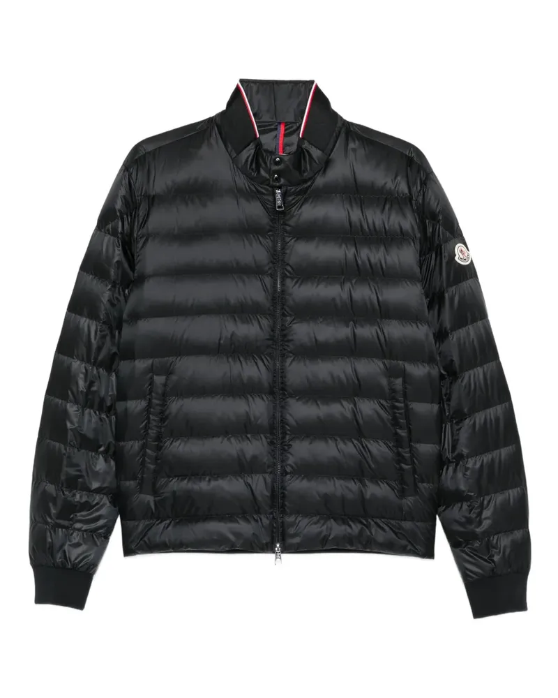 Moncler micro rip-stop biker jacket - Schwarz Schwarz