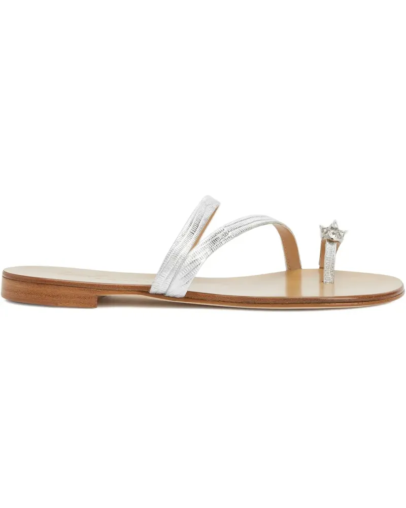 Giuseppe Zanotti Febe Sandalen mit Kristallen - Silber Silber